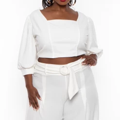 KATY USA Plus Size Valentina Contemporary Set - Ivory Matching Sets