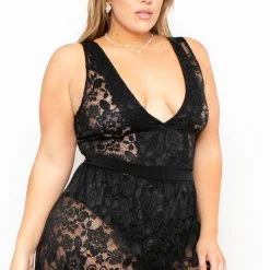 Curvy Sense Plus Size Alexandra 2.0 Lace Dress - Black