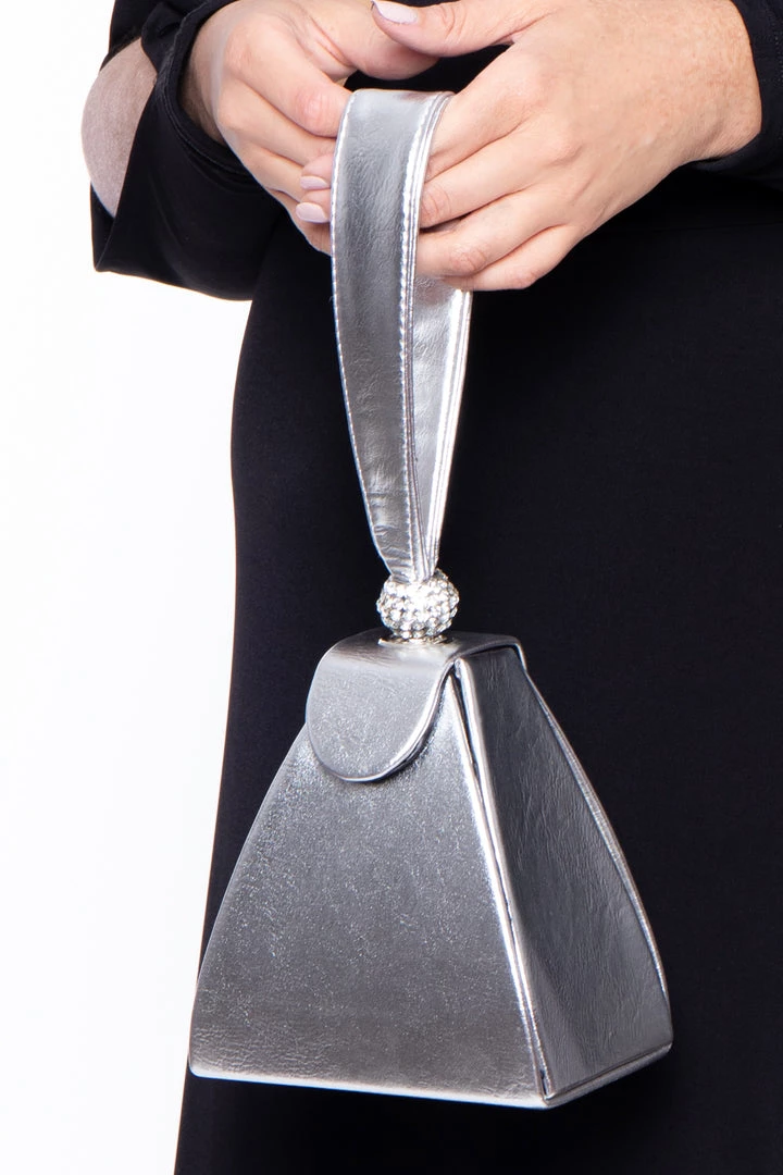 Impulse Monrovia Structured Pyramid Bag - Silver 3 Impulse Monrovia Structured Pyramid Bag - Silver