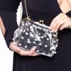 Impulse Glasgow Vinyl & Pearls Crossbody Bag - Clear