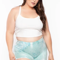 A BASE IX CO.LLC Sale Plus Size Tie Dye Track Shorts - Mint