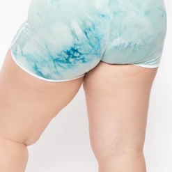 A BASE IX CO.LLC Sale Plus Size Tie Dye Track Shorts - Mint