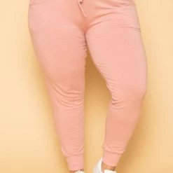 Ambiance Plus Size Sweat Jogger - Mauve