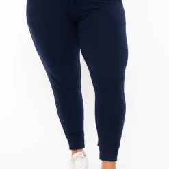 Ambiance Plus Size Sweat Jogger - Navy