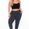 Ambiance Plus Size Sweat Jogger - Charcoal Bottoms