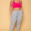 Ambiance Plus Size Sweat Jogger - Heather Grey Bottoms