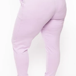 Ambiance Bottoms Plus Size Sweat Jogger - Lavender 9 Ambiance Bottoms Plus Size Sweat Jogger - Lavender