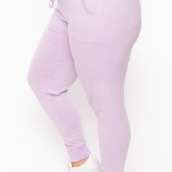 Ambiance Bottoms Plus Size Sweat Jogger - Lavender 8 Ambiance Bottoms Plus Size Sweat Jogger - Lavender