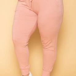 Ambiance Plus Size Sweat Jogger - Mauve