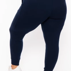 Ambiance Plus Size Sweat Jogger - Navy