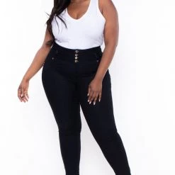 Ambiance Plus Size V-Neck Bodysuit - White