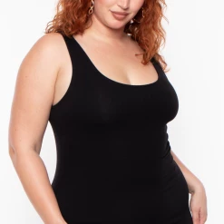 Ambiance Plus Size Roberta Rib Tank Bodycon Dress - Black 14 Ambiance Plus Size Roberta Rib Tank Bodycon Dress - Black