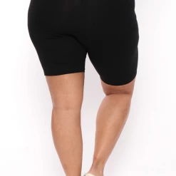 Ambiance Plus Size Tee And Biker Short Set - Black New Arrivals