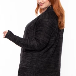 Ambiance Plus Size Cindy Knit Cardigan - Charcoal Sale