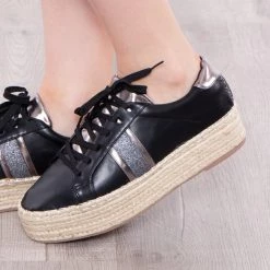Blossom Footwear Yolanda Espadrille Sneakers - Black