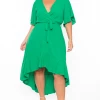 Bluebell Plus Size Tati Surplice Ruffle Dress - Green