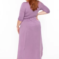 Bluebell Plus Size Aria M-Slit Maxi Dress - Lilac