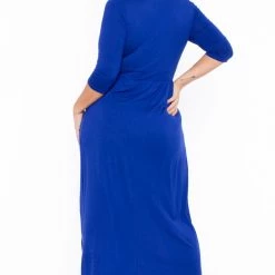 Bluebell Dresses Plus Size Aria M-Slit Maxi Dress - Royal Blue