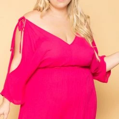 Bluebell Plus Size Courtney Jumpsuit - Fuchsia