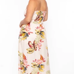 Bluebell Back In Stock Plus Size Floral Smocked Strapless Romper - Ivory 11 Bluebell Back In Stock Plus Size Floral Smocked Strapless Romper - Ivory