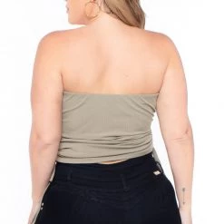 BlueBell Plus Size Raylin Tube Top- Sage