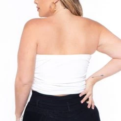BlueBell Tops Plus Size Raylin Tube Top- White