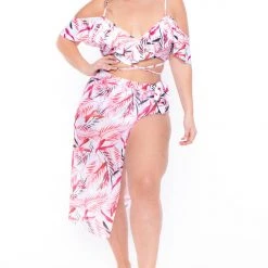 CACELIN Plus Size Kailani Bikini Set- Red Swimwear
