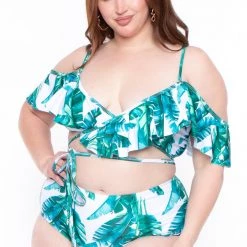 CACELIN Swimwear Plus Size Kailani Bikini Set- Green