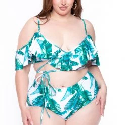 CACELIN Swimwear Plus Size Kailani Bikini Set- Green