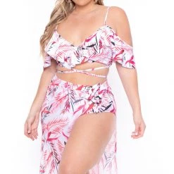CACELIN Plus Size Kailani Bikini Set- Red Swimwear
