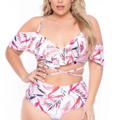 CACELIN Plus Size Kailani Bikini Set- Red Swimwear