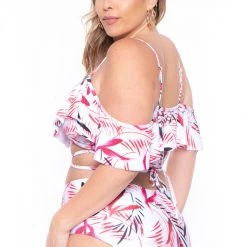 CACELIN Plus Size Kailani Bikini Set- Red Swimwear