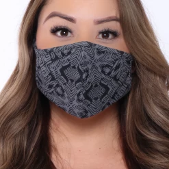 Curvy Sense Washable & Reusable Face Mask - Abstract Black