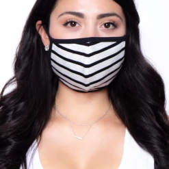 Curvy Sense Washable & Reusable Face Mask - Big Stripes Face Masks