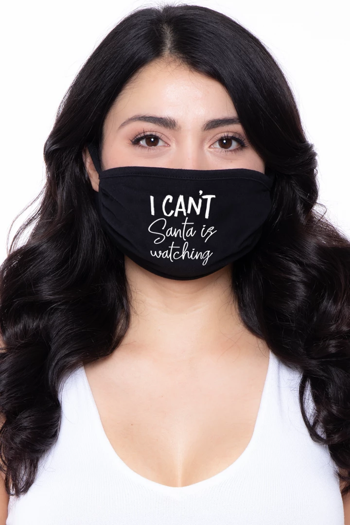 Curvy Sense Washable Christmas Face Mask - Santa Is Watching Face Masks 3 Curvy Sense Washable Christmas Face Mask - Santa Is Watching Face Masks