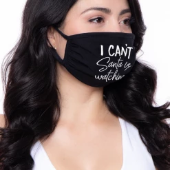 Curvy Sense Washable Christmas Face Mask - Santa Is Watching Face Masks