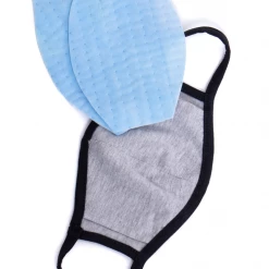 Curvy Sense Washable Face Mask With A Filter Pocket -Adult-1 Mask + 20 Filters Face Masks