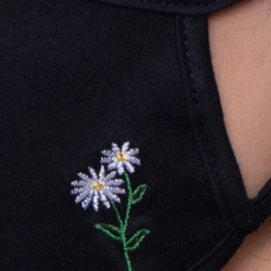 Curvy Sense Washable & Reusable Embroidered Face Mask - Flower Face Masks