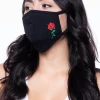 Curvy Sense Face Masks Washable & Reusable Embroidered Face Mask - Rose