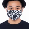 Curvy Sense Face Masks Washable & Reusable Face Mask - Skull Black