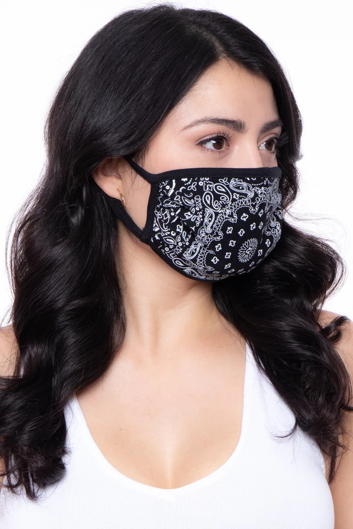 Curvy Sense Washable & Reusable Printed Face Mask - Bandana 4 Curvy Sense Washable & Reusable Printed Face Mask - Bandana