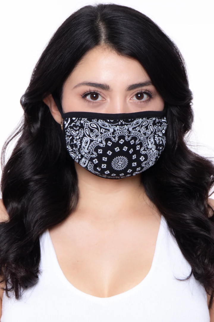 Curvy Sense Washable & Reusable Printed Face Mask - Bandana 3 Curvy Sense Washable & Reusable Printed Face Mask - Bandana