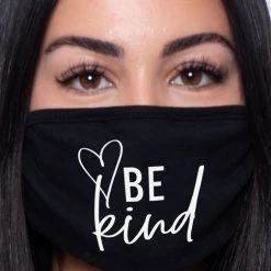 Curvy Sense Washable & Reusable Printed Face Mask - Be Kind