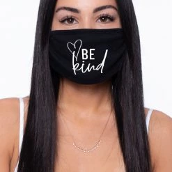 Curvy Sense Washable & Reusable Printed Face Mask - Be Kind