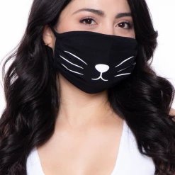 Curvy Sense Washable & Reusable Printed Face Mask - Cat Face Masks
