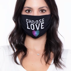 Curvy Sense Face Masks Washable & Reusable Printed Face Mask - Choose Love