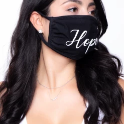 Curvy Sense Washable & Reusable Printed Face Mask - Hope Face Masks