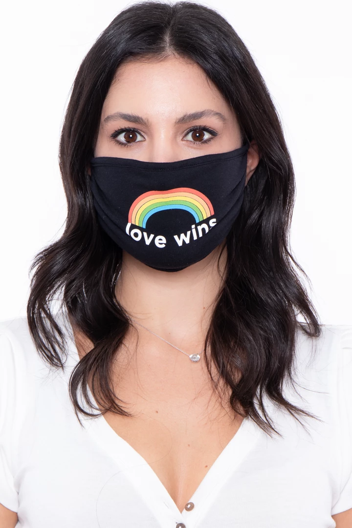 Curvy Sense Washable & Reusable Printed Face Mask - Love Wins Face Masks 3 Curvy Sense Washable & Reusable Printed Face Mask - Love Wins Face Masks