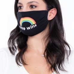 Curvy Sense Washable & Reusable Printed Face Mask - Love Wins Face Masks