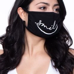 Curvy Sense Washable & Reusable Printed Face Mask - Smile